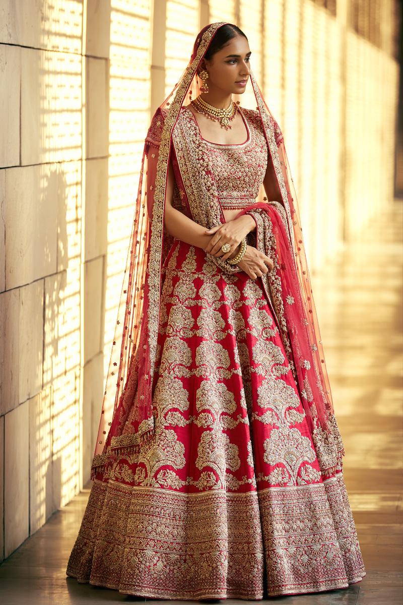 Buy Red Bridal Lehenga For Women Online