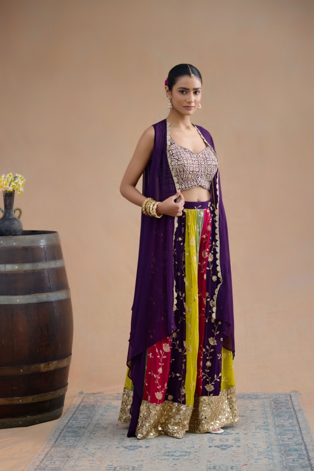 Amethyst purple sharara set