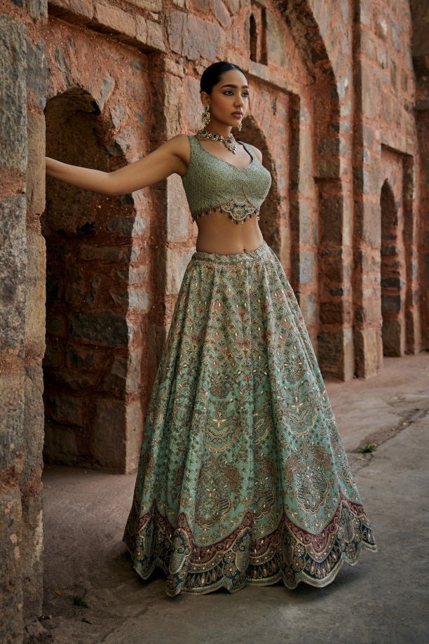 Meadow Green Lehenga Set