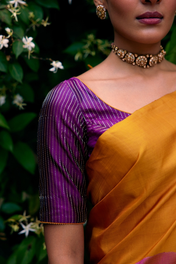 Coral Kanjivaram Silk Saree