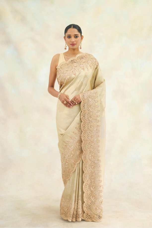 Soft Gold Woven Kanjivaram Saree