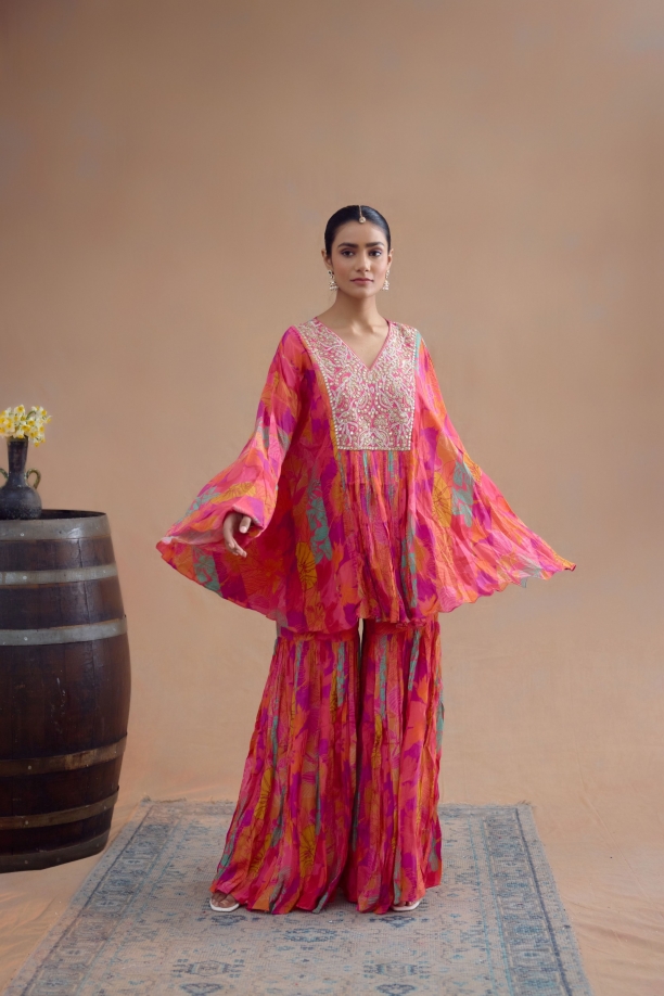 Azalea Pink Sharara Set