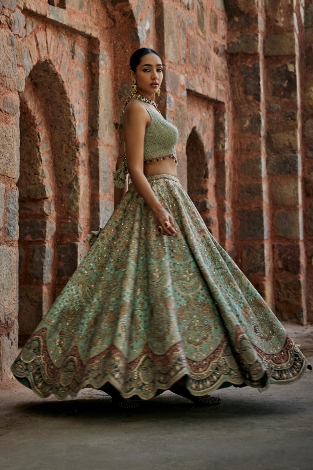 Meadow Green Lehenga Set