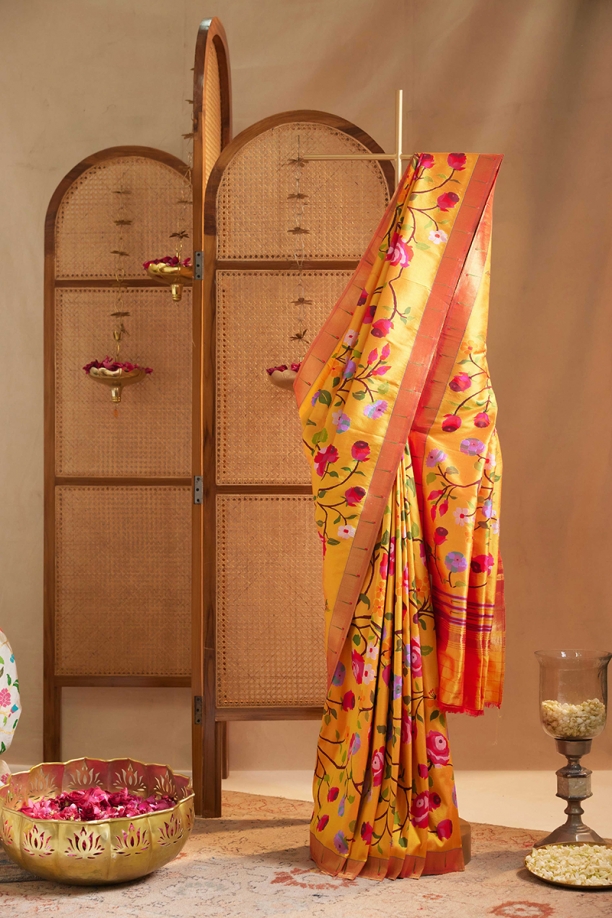 Premium! Masterpiece Handloom All Over Zari Pure Silk Paithani Saree -  Pramukh Fab - 4271888