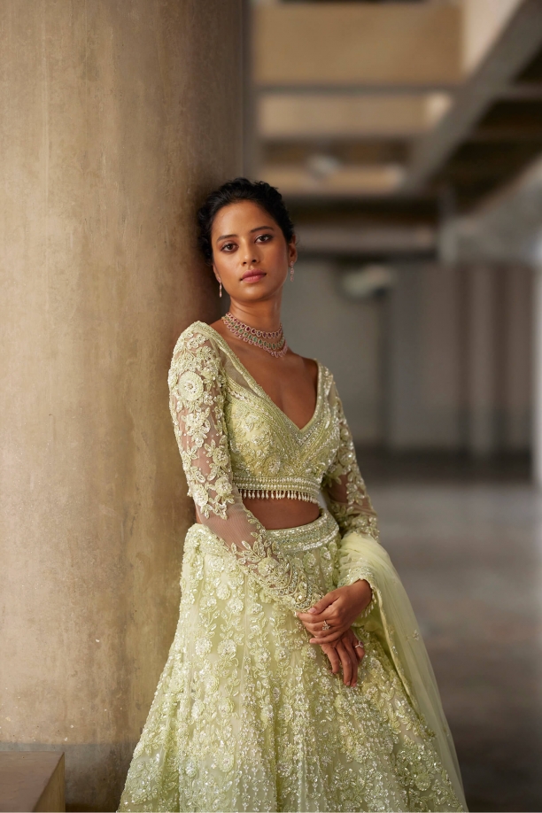 Green Apple Lehenga