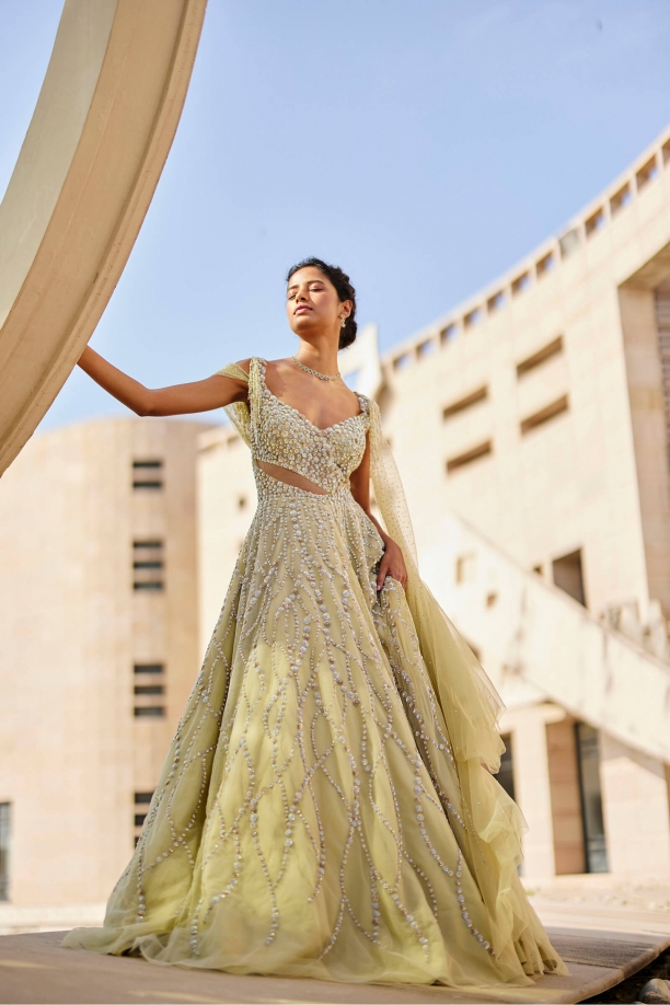 Indian Designer Gowns | Buy Ethnic Indian Gowns Online | Frontier Raas