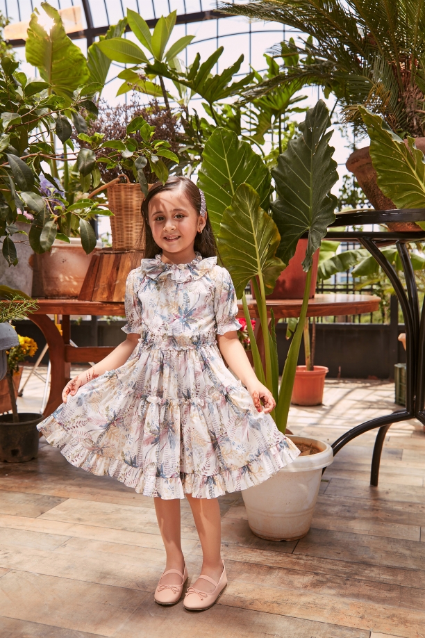 MEDHA BATRA - Artsy Tier Dress  Kids