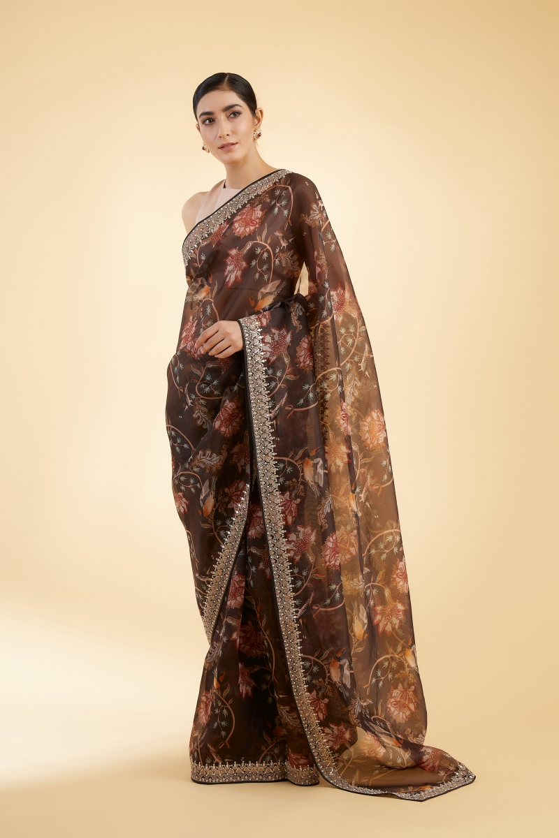 Chocolate Brown Mustard Pure Tussar Dupion Raw Silk Handwoven Saree -  Loomfolks