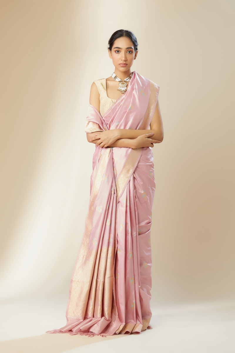 Buy KHSJCREATION Self Design Bollywood Georgette Pink Sarees Online @ Best  Price In India | Flipkart.com