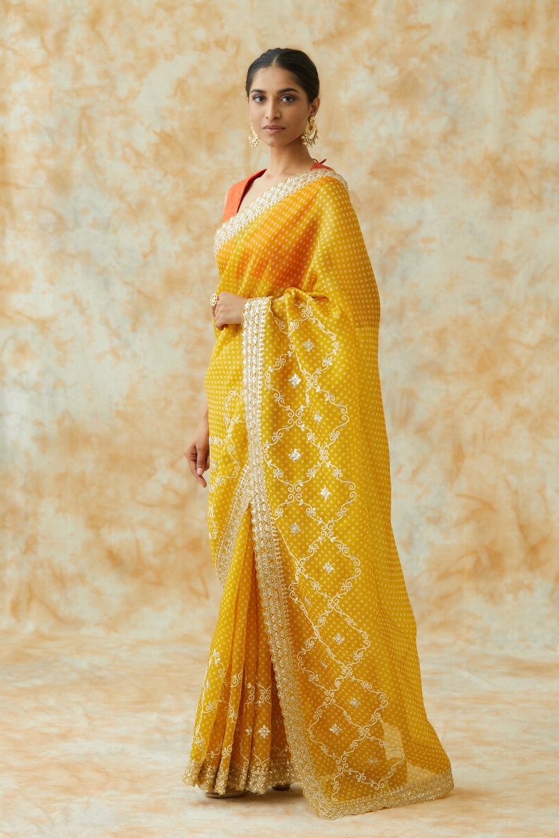 Buy the beautiful Mango Yellow Paithani Saree online - Karagiri
