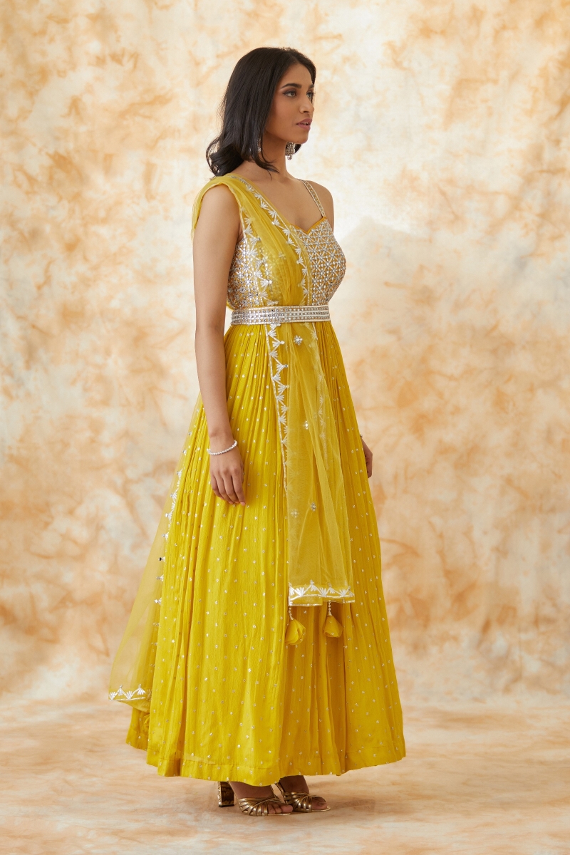 Buy 60/6XL Size Yellow Pakistani Wedding Clothing Online for Women in USA