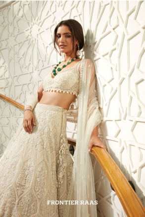 Ivory Net Lehenga