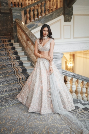 Peach Pastel Lehenga