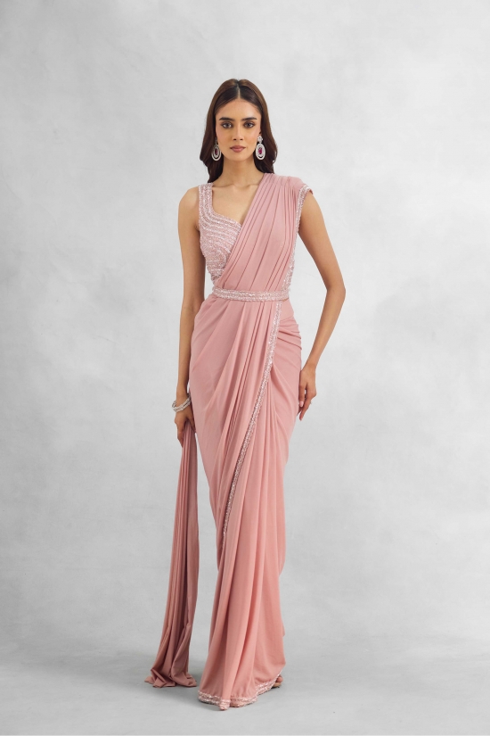 Peach Fuzz Drape Saree