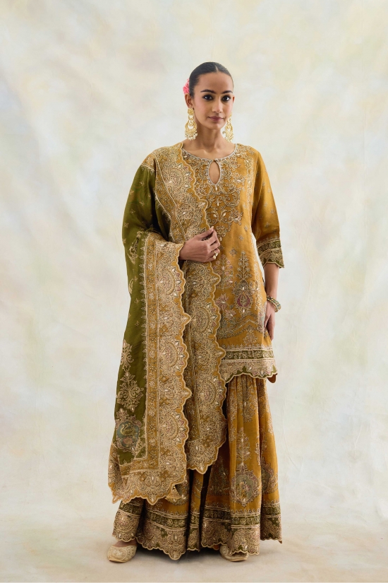 Honey Mustard Yellow Garara Set 