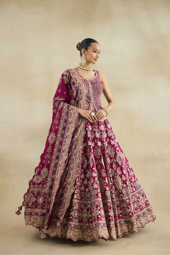 Deep Magenta Lehenga Set 