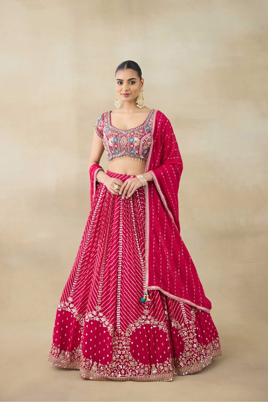 Claret Pink Lehenga Set 