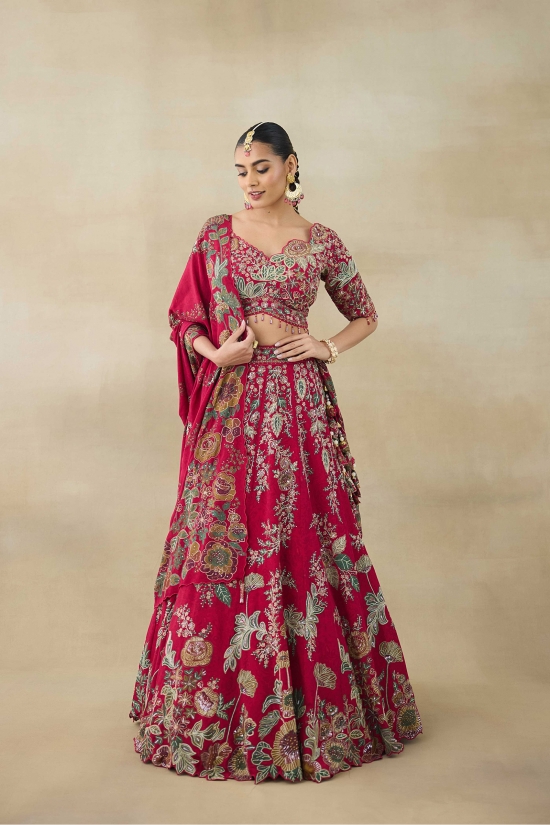 Rich Burgundy Lehenga Set 