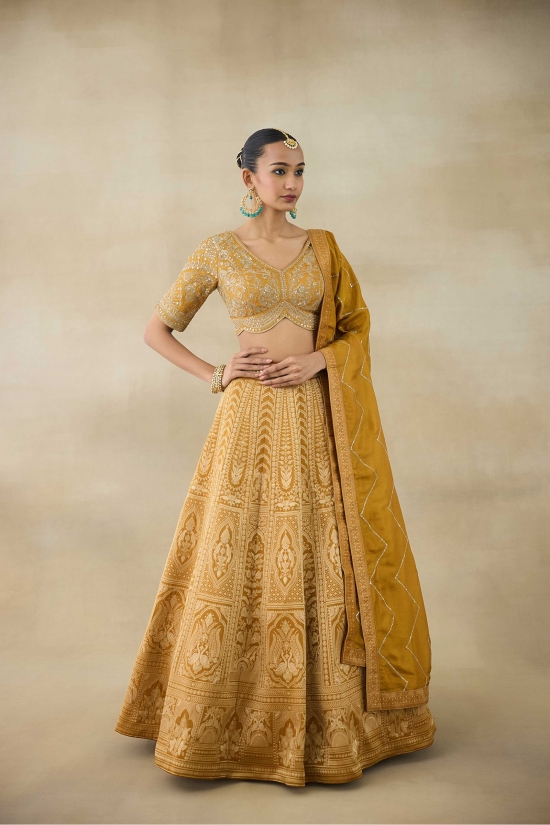 Papaya Orange Lehenga Set