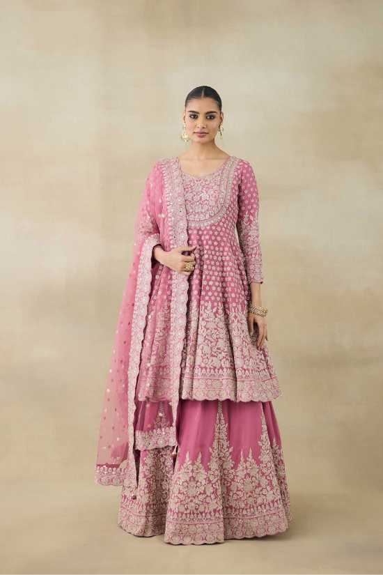 Taupe Pink Lehenga Set 