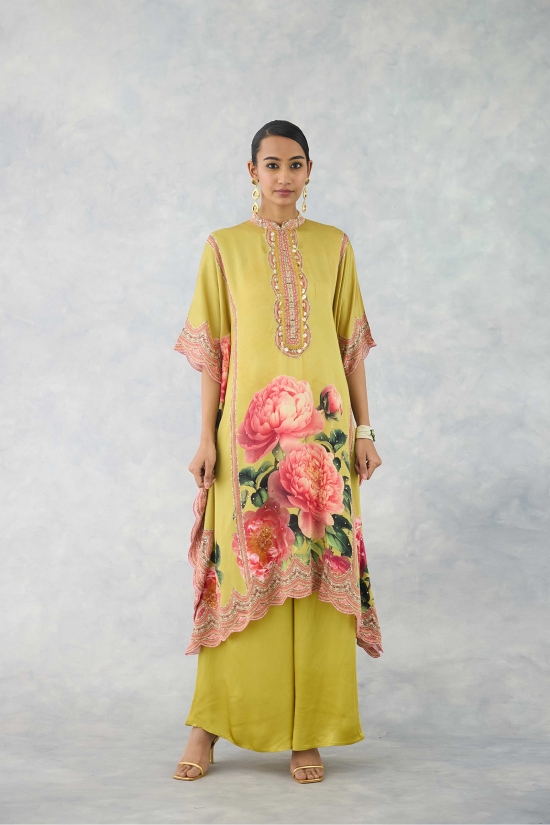 Mustard Yellow Kaftan Set