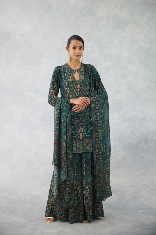 Emerald Green Sharara Set