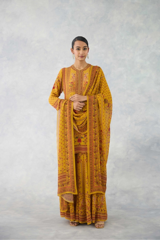 Soft Saffron Sharara Set