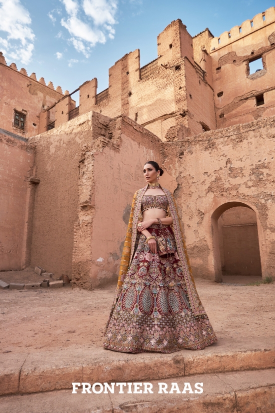 Raw Silk Red Lehenga