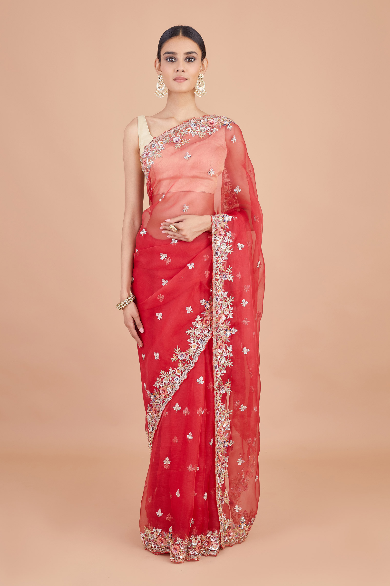 Buy Online Red Color Designer Multi Net Saree #saree #sarees #CottonSarees  #SilkSarees #GeorgetteSarees #Chiffon… | Elegant saree, Saree dress,  Stylish sarees