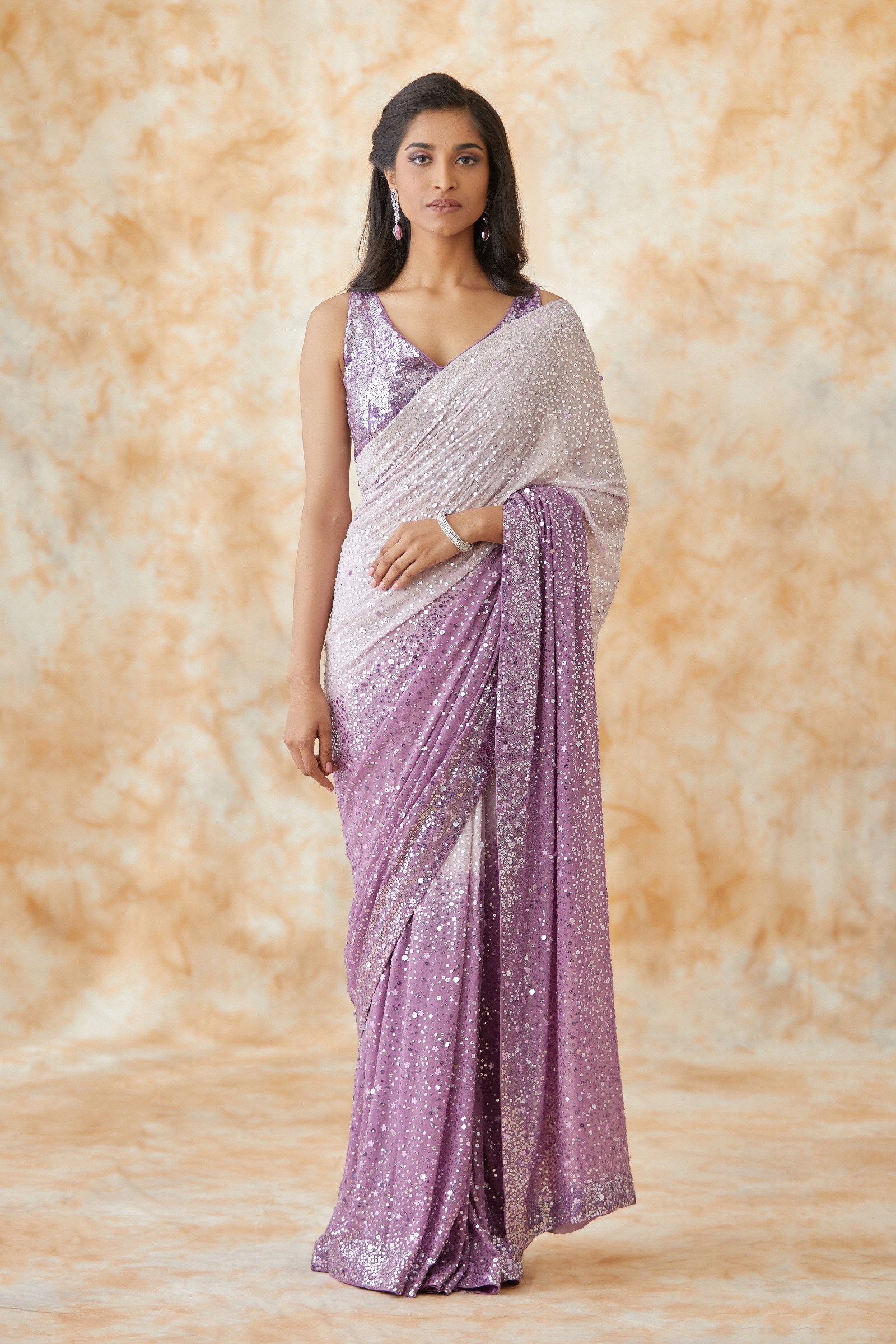 Purple Colour Silk Saree – Panache Haute Couture