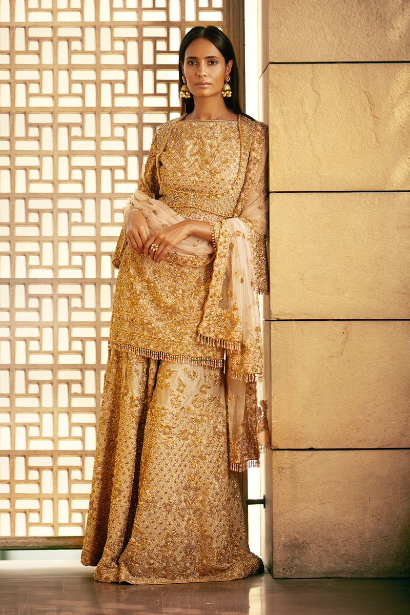 glitter sharara suit