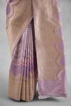 Lavender Katan Silk Saree