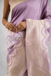 Lavender Katan Silk Saree