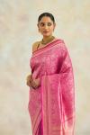 Cerise Pink Handlom Katan Silk Saree