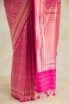 Cerise Pink Handlom Katan Silk Saree