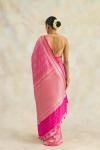 Cerise Pink Handlom Katan Silk Saree