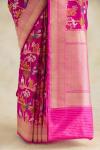 Fuscia Pink Handloom Katan Silk Saree