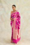 Fuscia Pink Handloom Katan Silk Saree