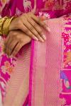 Fuscia Pink Handloom Katan Silk Saree