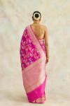 Fuscia Pink Handloom Katan Silk Saree