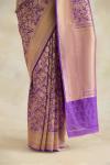 Plum Violet Handloom Katan Silk Saree