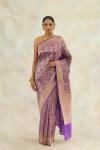 Plum Violet Handloom Katan Silk Saree