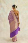 Plum Violet Handloom Katan Silk Saree