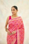 Candy Red Katan Silk Saree