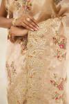 Moonbeam Gold Woven Organza Saree