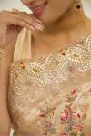 Moonbeam Gold Woven Organza Saree