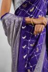 Aubergine Purple Mashru Silk Saree