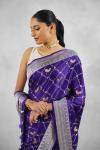 Aubergine Purple Mashru Silk Saree