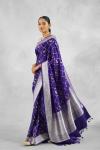 Aubergine Purple Mashru Silk Saree