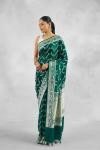 Bottle Green Mashru Silk Saree